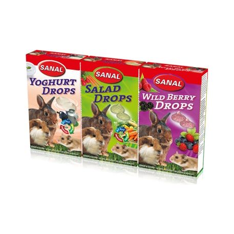 Sanal Knaagdier 3-Pack Drops Yogurt / Salad / Wild Berry