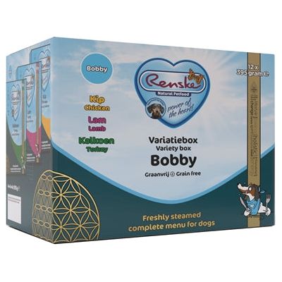 Renske Vers Vlees Variatiebox Bobby Graanvrij Kip/Lam/Kalkoen