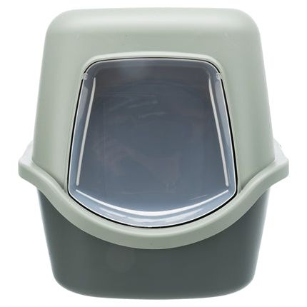 Trixie Be Eco Gerecycled Kattenbak Vico Met Kap Antraciet/Groen