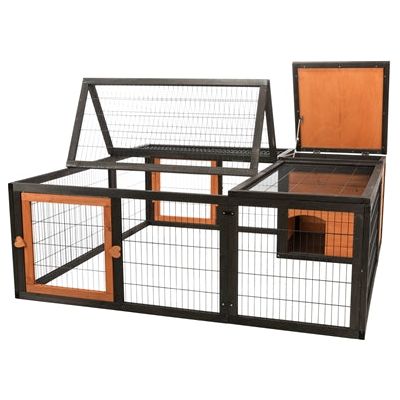 Trixie Natura Ren Met Afdekking Hout Zwart / Bruin