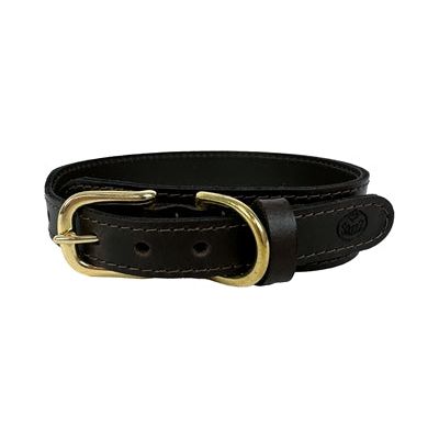 Sazzz Halsband Hond Pioneer Classic Leer Donkerbruin