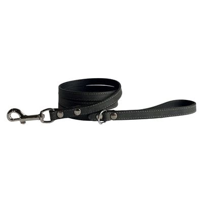 Sazzz Hondenriem Fearless Vintage Leer Antraciet