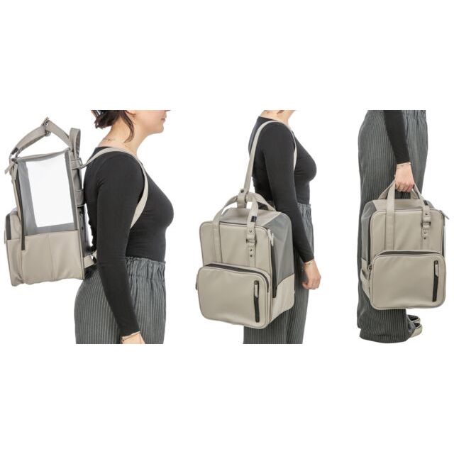 Trixie Hondentas Rugtas Citystyle Kunstleer Lichtgrijs