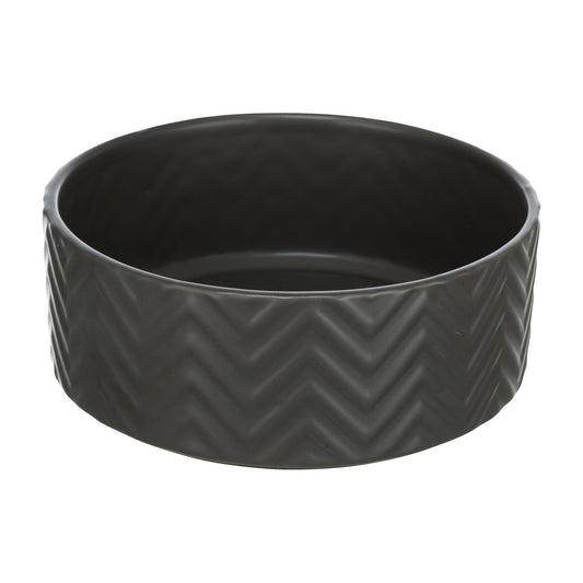Trixie Voerbak / Drinkbak Wave Keramiek Grijs