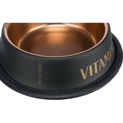 Trixie Be Nordic Voer / Waterbak Rvs / Rubber Zwart / Brons