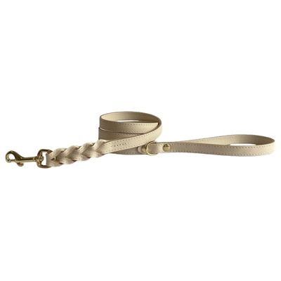 Sazzz Hondenriem Passion Braided Classic Leer Creme