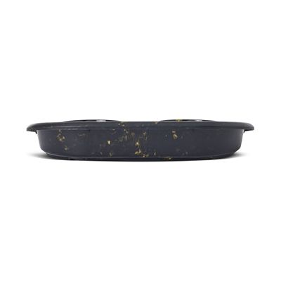 Savic Butler Voerbak En Drinkbak Met Plateau Marble Zwart / Goud