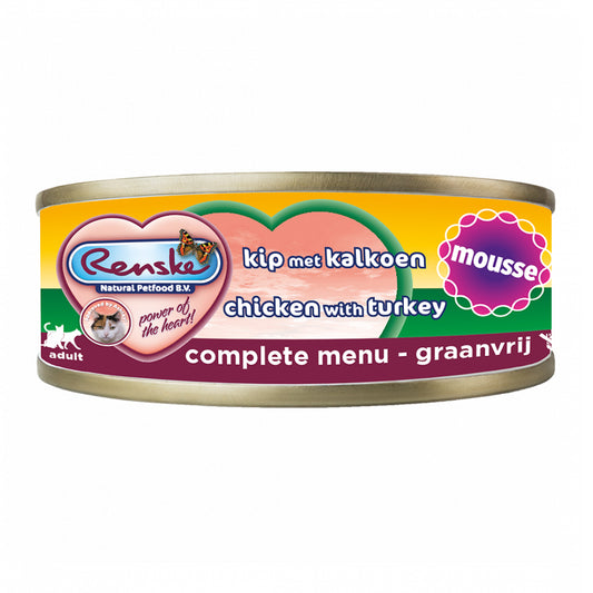 Renske Kat Vers Bereid Mousse Kip / Kalkoen Graanvrij