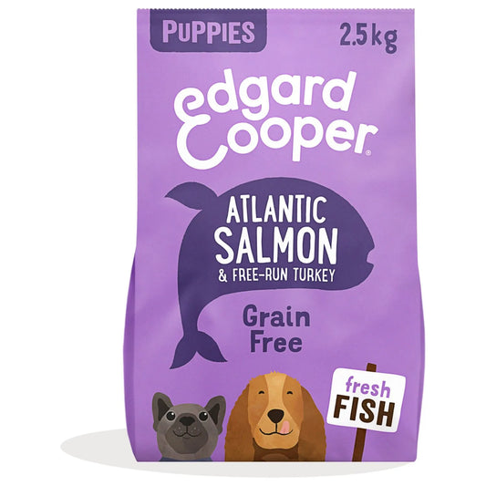 Edgard & Cooper Puppy Verse Zalm / Kalkoen Graanvrij